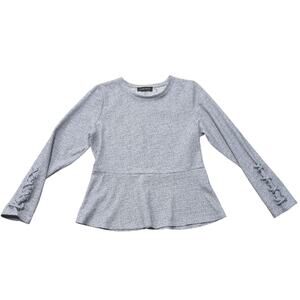 Ivanka Trump Long Sleeve Peplum Blouse Top